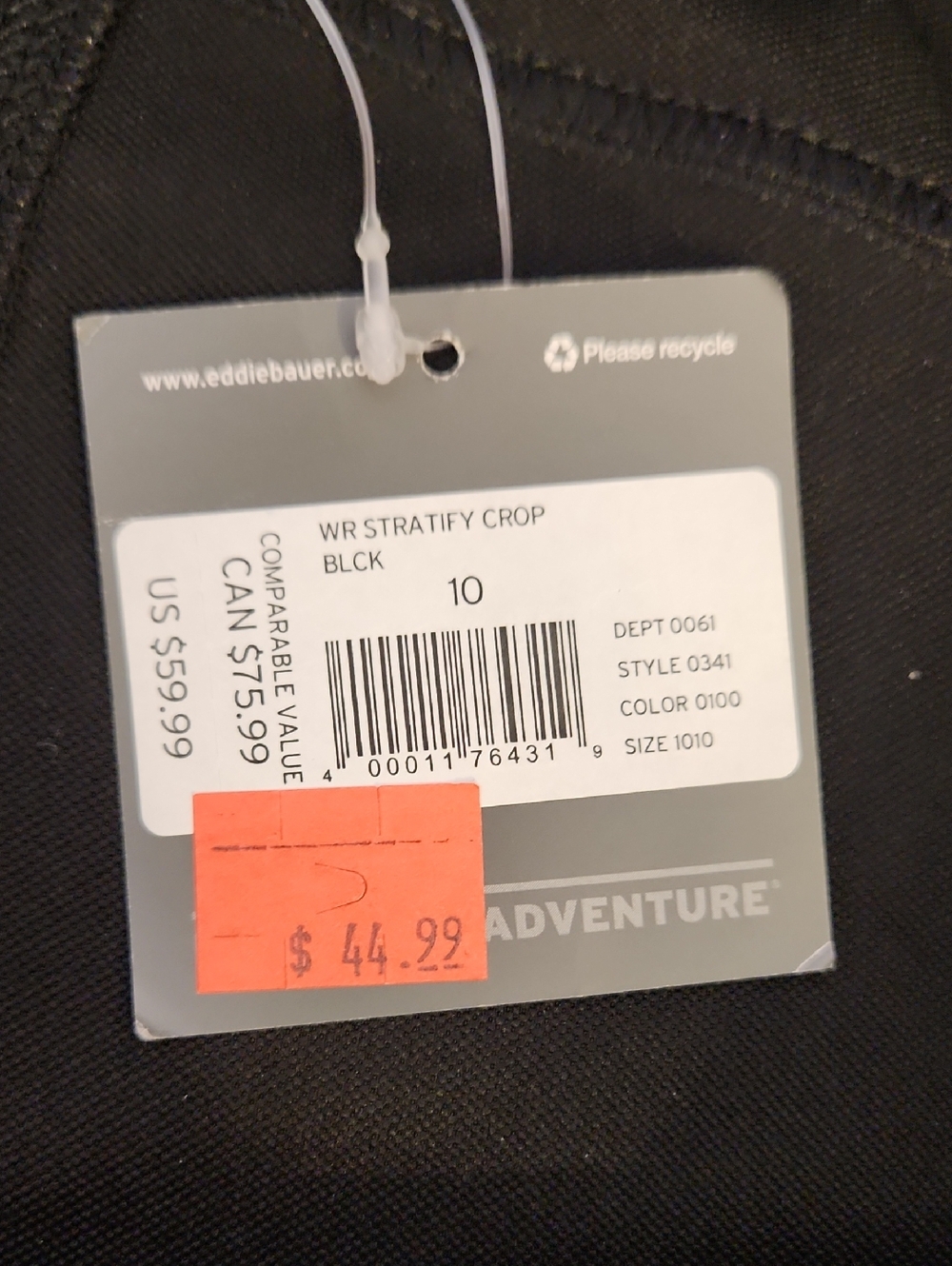 EDDIE BAUER Women’s Stratify Crop Pants, size 10 - Picture 7 of 13